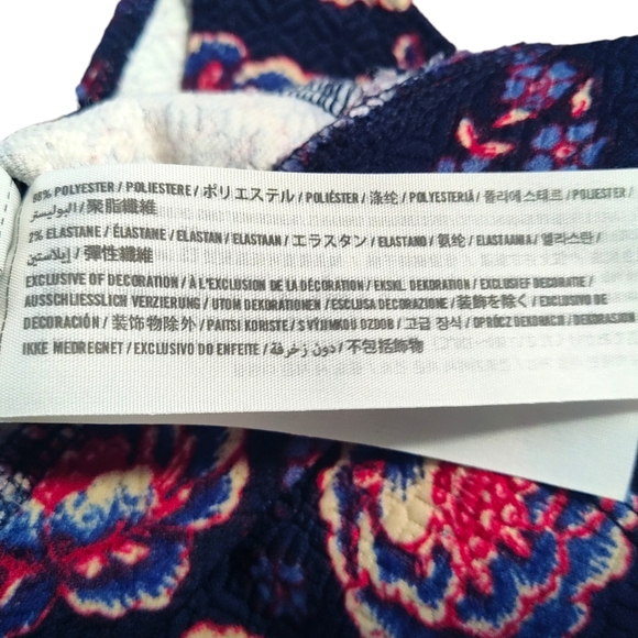 Hollister Purple Floral Print Quilted Sleeveless Crop Tank Top‎ Size Small - Picture 5 of 9